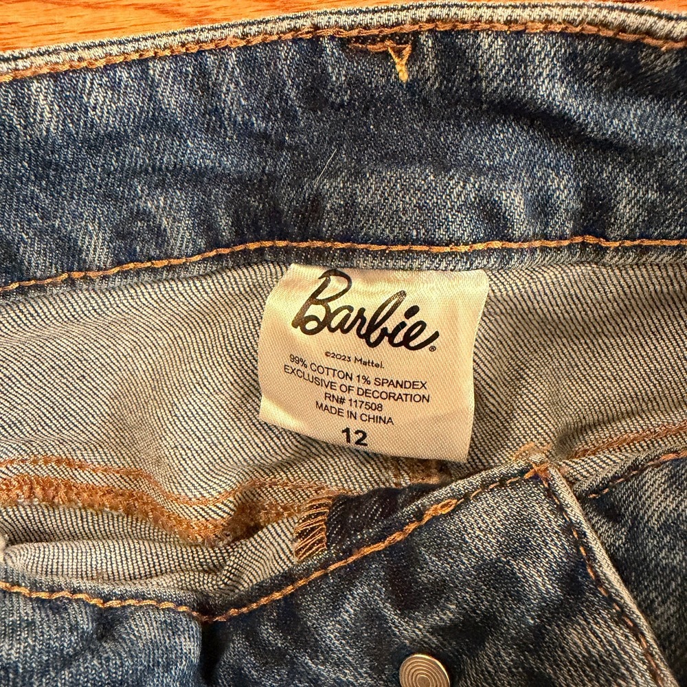 Barbie Born to Lead Girls Jeans size 12 - Picture 5 of 7